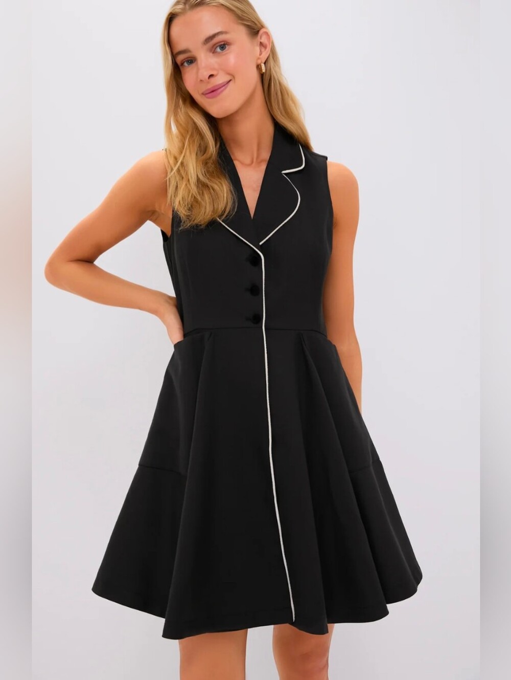 Tuckernuck Black Linen Ruby Dress NWT Size M
